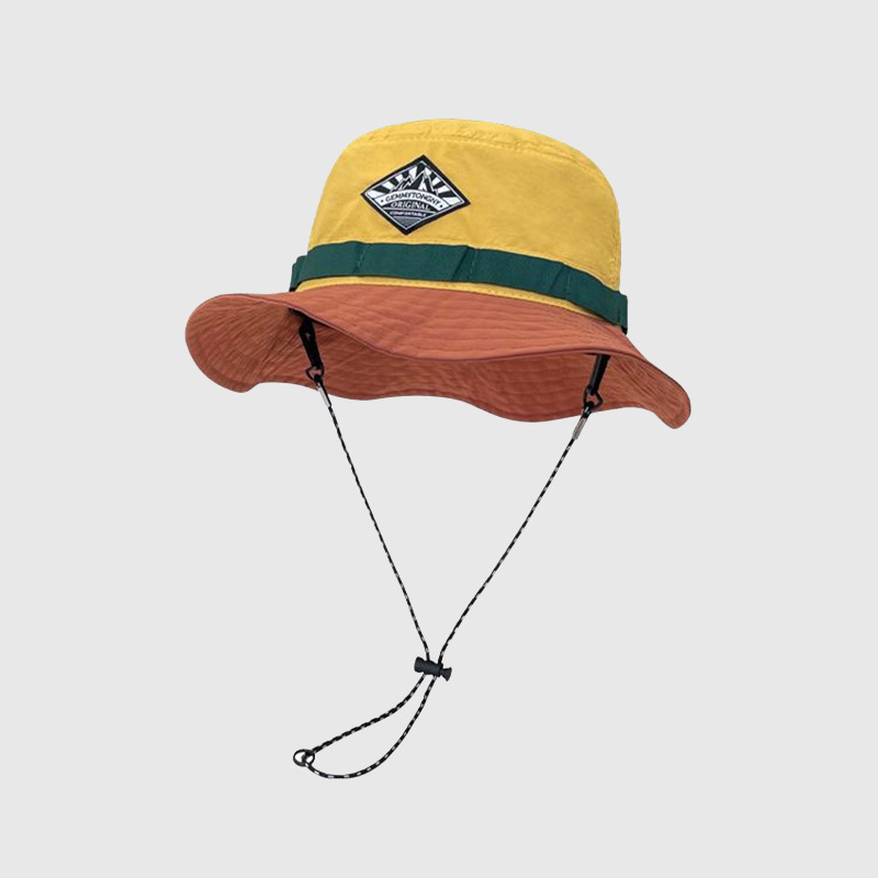 Summer Outdoor Color Blocked Quick Drying Foldable Fisherman's Hat Color Blocked Thin Mountaineering Leisure Sunshade Hat_voghion.com