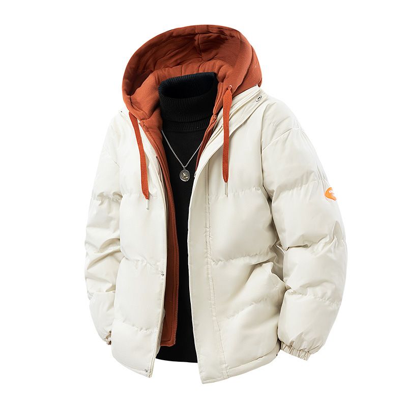 Chaqueta de invierno reversible para hombre: abrigo con capucha y relleno de poliéster, estilo urbano._voghion.com