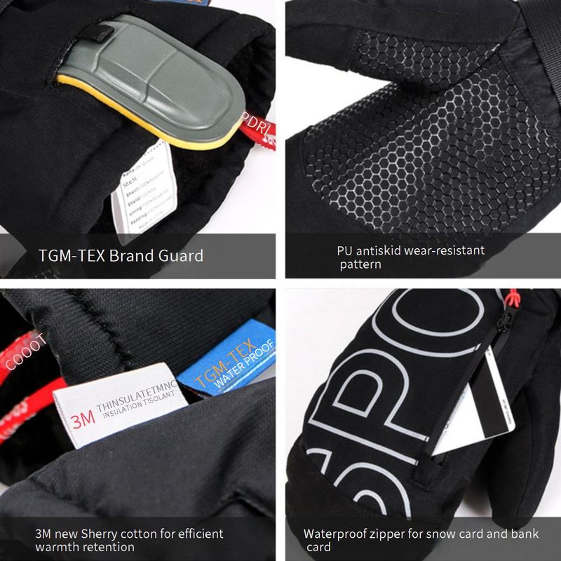 Gants de ski d'extérieur en velours Thinsulate 3M, imperméables, à la mode, pour écran tactile, simples et doubles, chauds_voghion.com