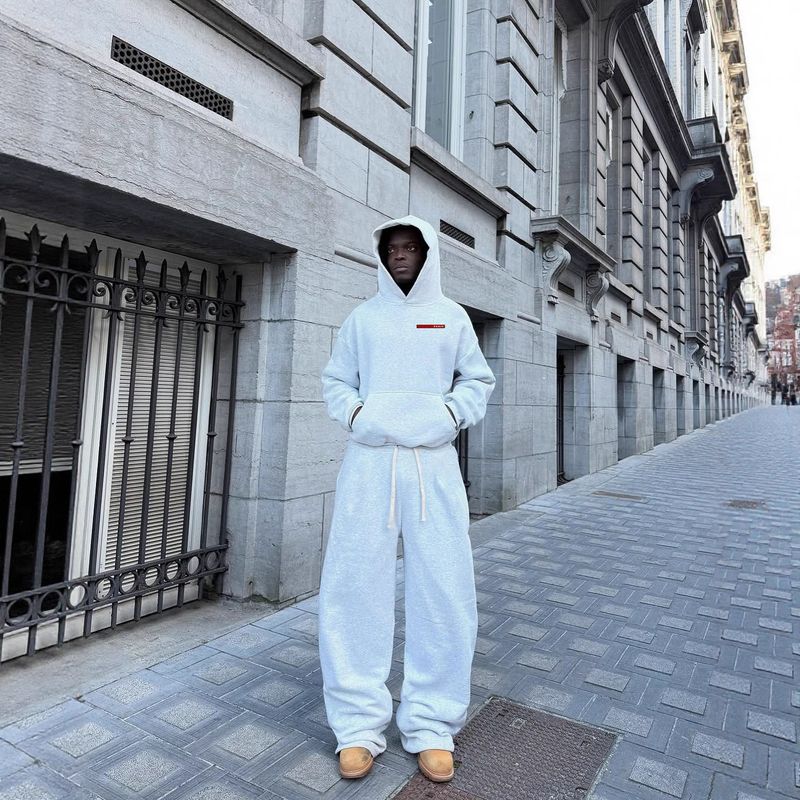 Ensemble 2 pièces pour femme, sweat-shirt à capuche zippé et pantalon de jogging à cordon de serrage, tenue décontractée - Streetwear, coupe confortable, vêtements de détente tendance et assortis._voghion.com