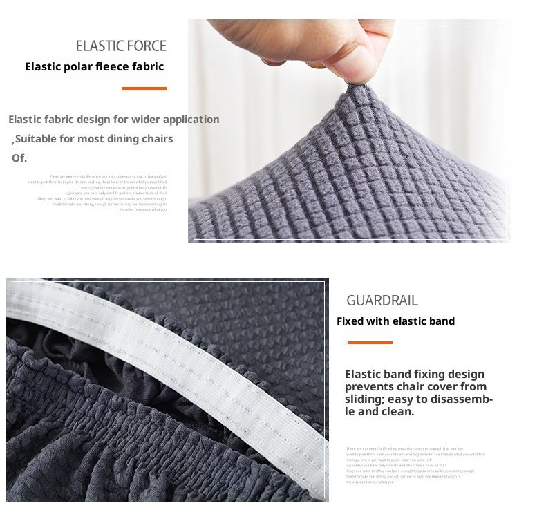 Coprisedie universali impermeabili in poliestere – Coprisedie elasticizzati per sedie da pranzo e da ufficio (anti-goccia, antiscivolo, antipolvere)_voghion.com