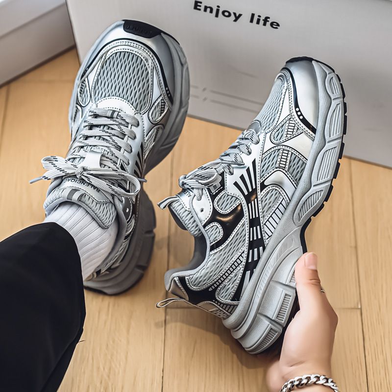 Fall/Winter 2025 New Breathable Mesh Sneakers Chunky-Sole Casual Dad Shoes Stylish And Versatile_voghion.com