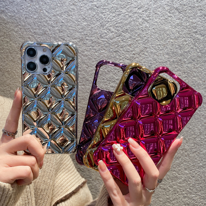 Galvanisierte dreidimensionale Raute Apple 15 Promax Handyhülle passend für iPhone 14 Raute 13 kleiner Duft 12 Softshell_voghion.com