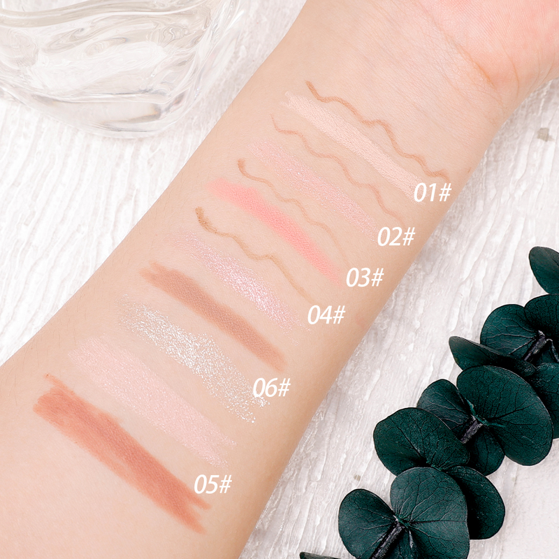 Ligen Doppelkopf Seidworm Pen Glitter Eyeshadow Stick Matt Pearlescent White Sier Eye Liner Brighten E_voghion.com