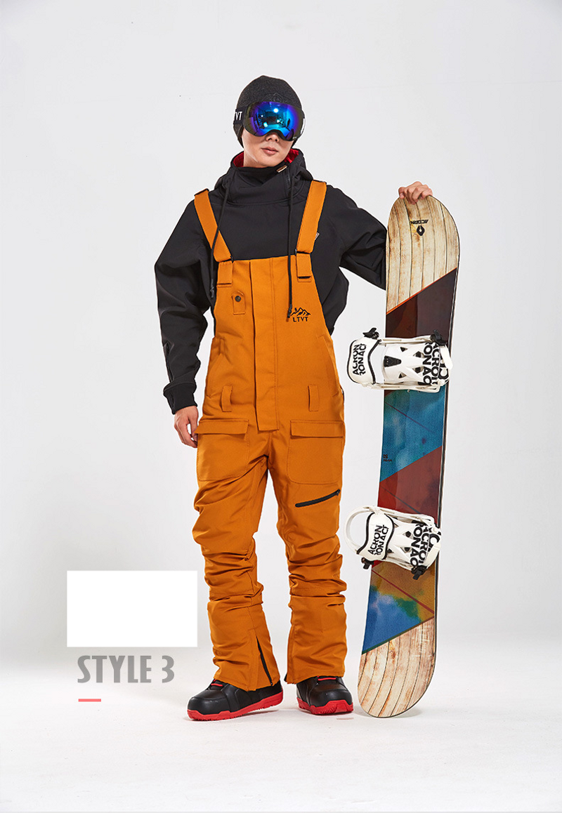 Tuta da sci Snowboard doppia tavola impermeabile nera invernale sci indoor sci nuovi pantaloni da neve_voghion.com
