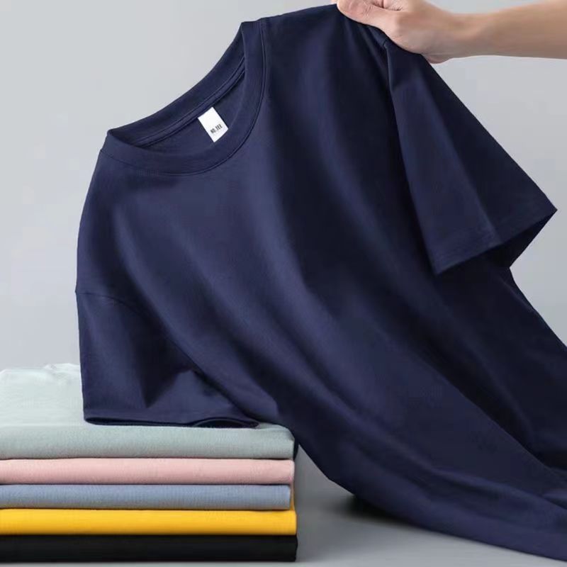 2025d 2024 Neues Sommer-T-Shirt mit einfarbigen Kurzarm-Motiven für Herren, Slim Fit, klassisch, vielseitig, Innenschicht-Oberteil_voghion.com