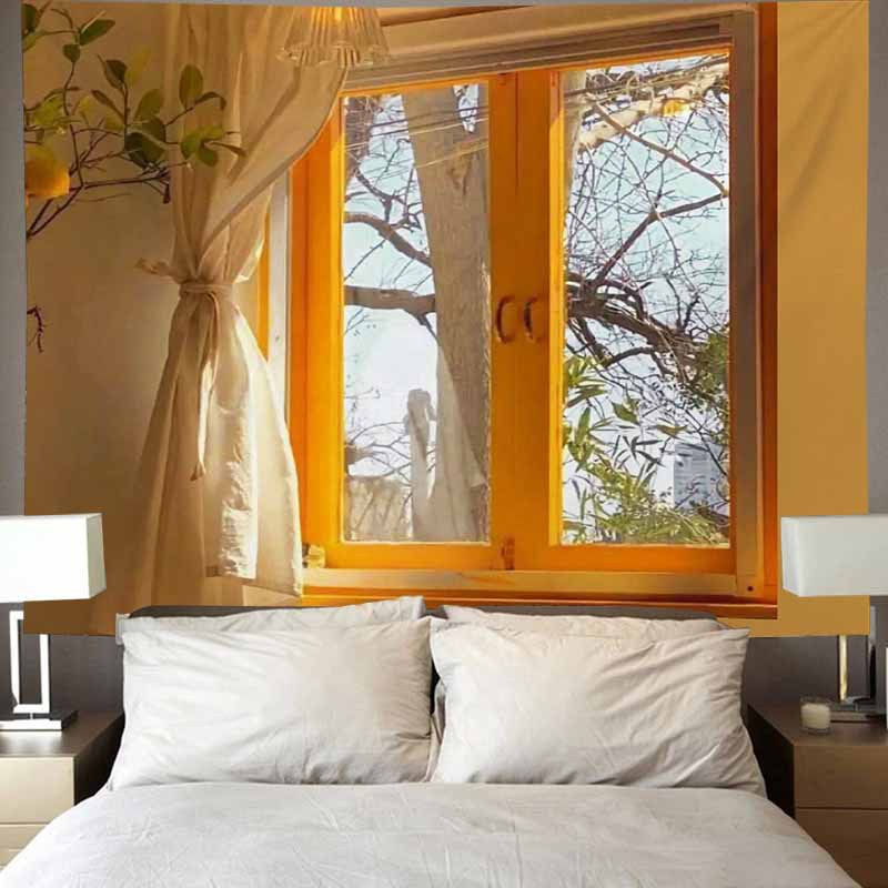 Nordic tapestry ins minimalist internet celebrity live streaming wall hanging fabric Dormitory bedroom bedside_voghion.com