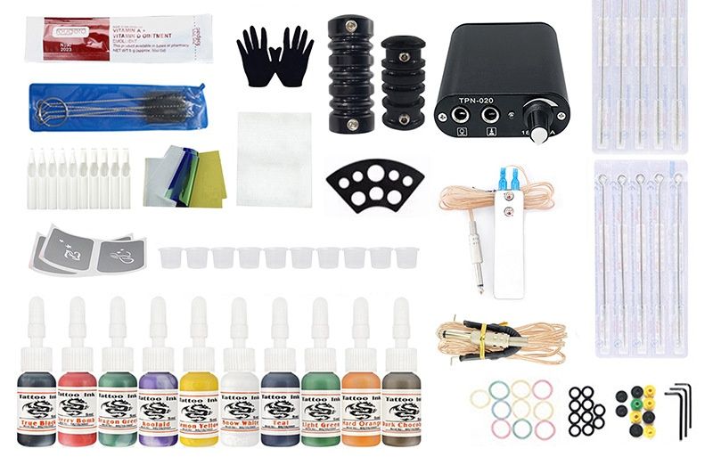 Ensemble de machines à bouche blanche Meizhu, machine de découpe, de mélange et intégrée pour stylos, équipement de tatouage européen magnifique_voghion.com