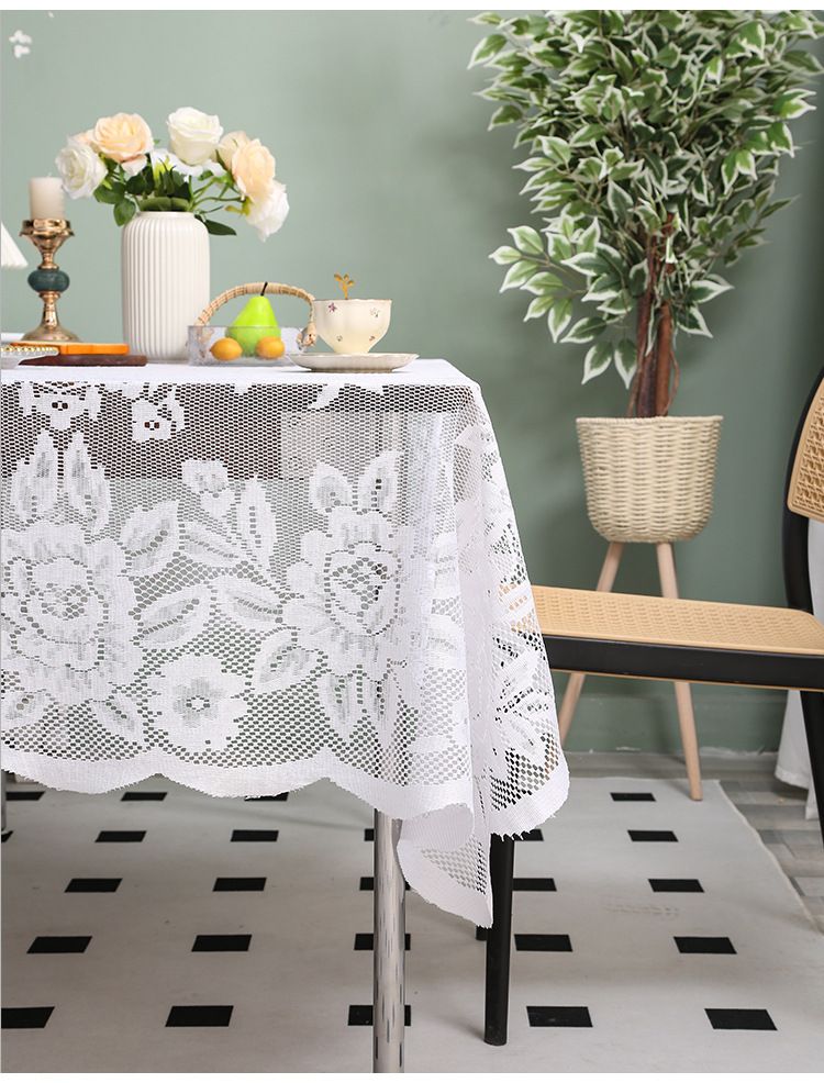 Ensemble de nappes en polyester – Motif géométrique moderne (150 x 150 cm, 150 cm ronde, 150 x 230 cm) | Imperméable, antidérapant et résistant à la chaleur_voghion.com