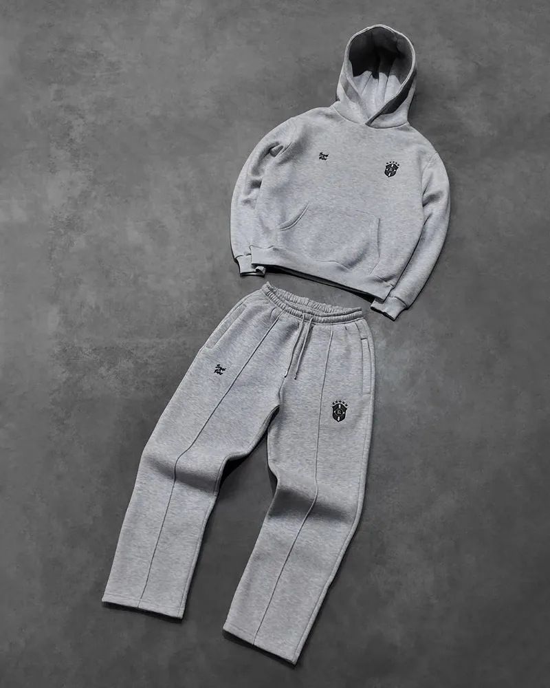 Felpa con cappuccio casual semplice e alla moda per coppie con ricamo a cinque stelle e pantaloni della tuta abbinati_voghion.com