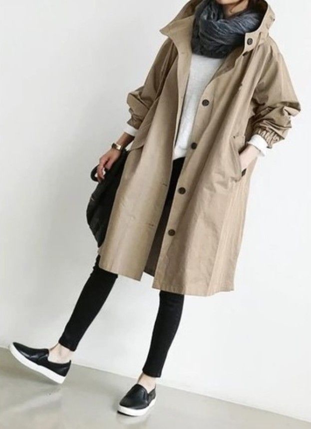 Herbst lässige Windjacke für Damen, mittellang, klein, 2020, neue elegante, enge Taille, 8 Farben, 8 Größen, Langarmmantel_voghion.com