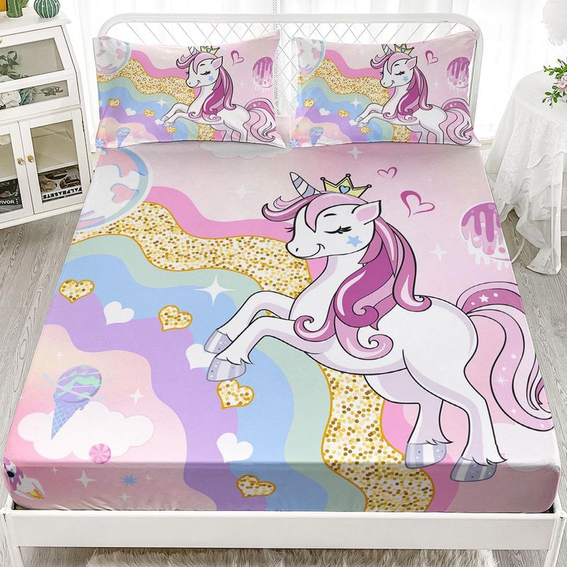 Set di lenzuola con stampa digitale, tre pezzi, motivo gatto animale_voghion.com