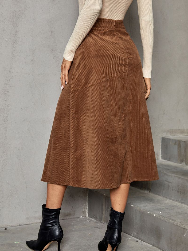 Temperament Reine Farbe frauen Neue Stil Hüfte-gewickelt Hohe Taille Rock_voghion.com