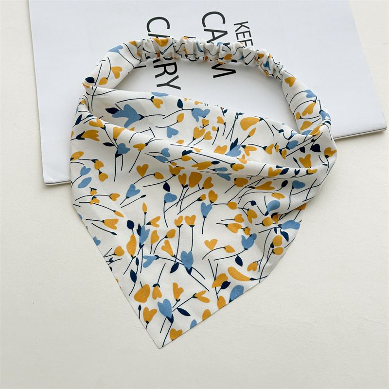 Nuovo piccolo fresco tessuto triangolo asciugamano elastico fascia per capelli 2024 donne elastico alto borsa testa asciugamano testa gioielli_voghion.com