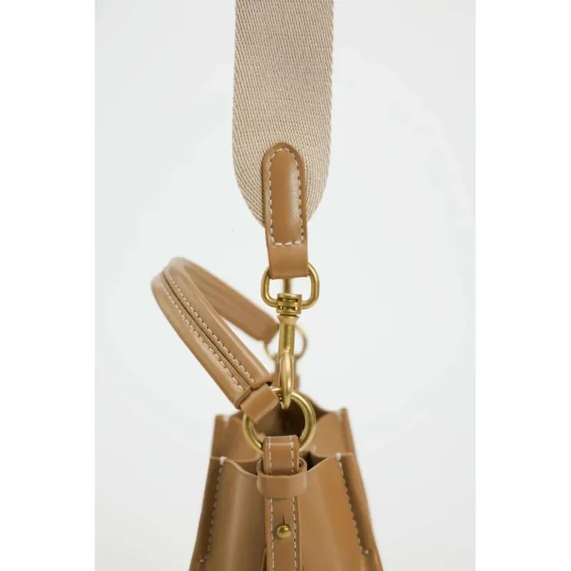 Borsa a tracolla con tracolla larga, stile coreano, da donna, marrone, alla moda_voghion.com