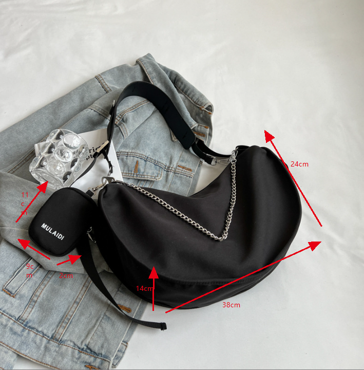 Borsa da donna di grande capacità autunno e inverno versatile 2023 nuova borsa a tracolla monospalla, borsa di stoffa rossa per madre e figlio, borsa per gnocchi di nicchia_voghion.com