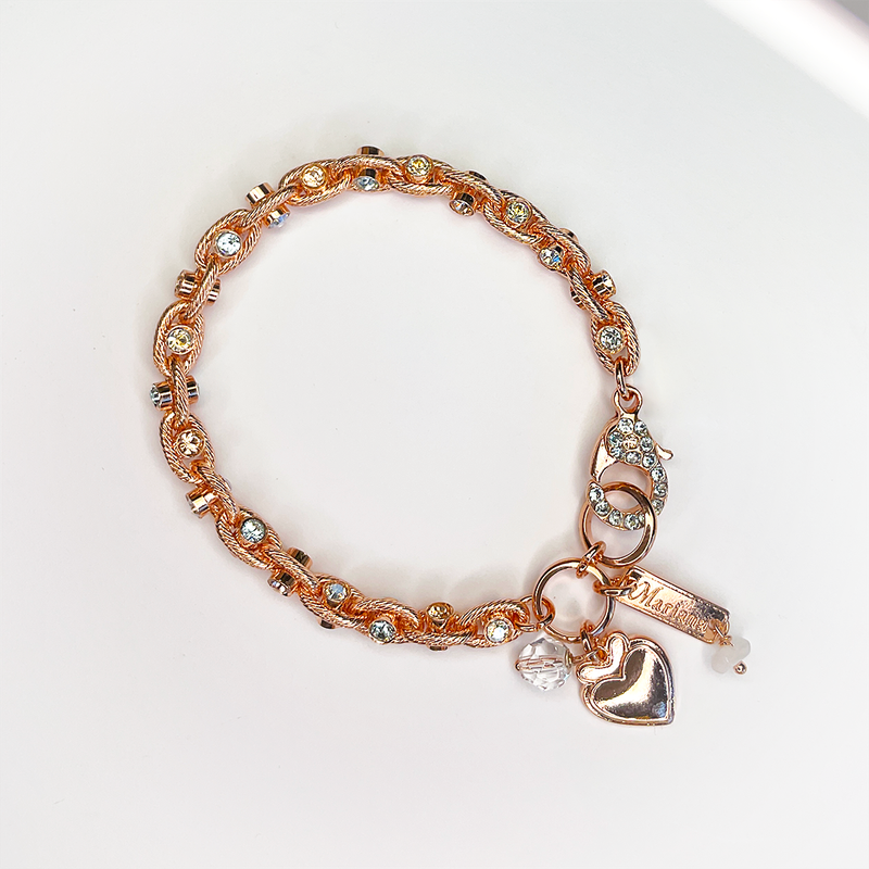 New Chain Link & Crystal Bracelet_voghion.com