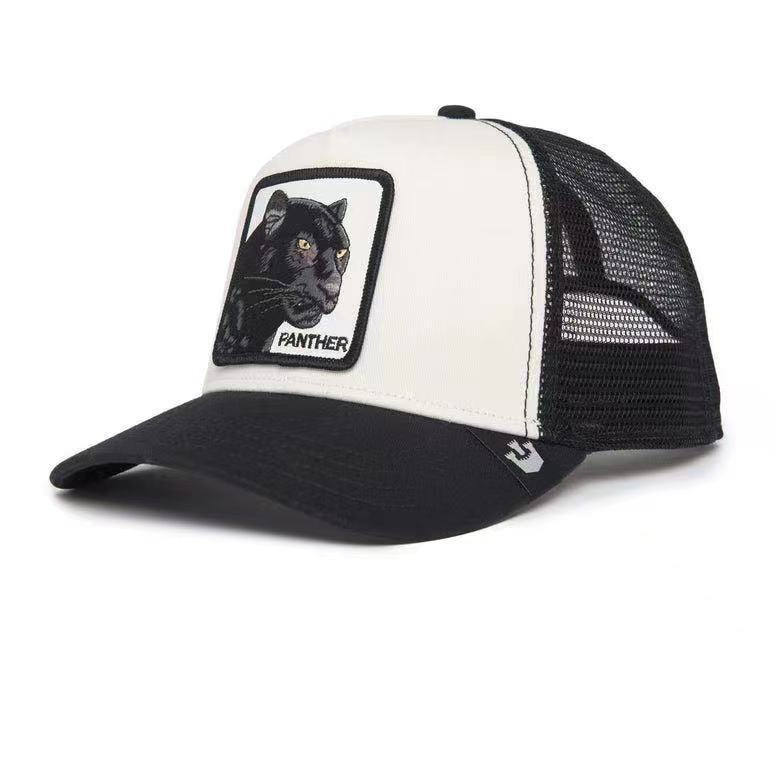 Animal shaped embroidered baseball cap truck driver, black panther, rooster, wolf_voghion.com