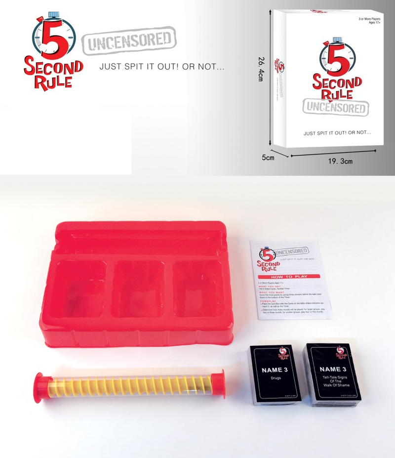 Party Game 5 SECOND RULE UNCENSURED Grappig entertainment Kaart 5 seconden spel SPUIT HET UIT_voghion.com