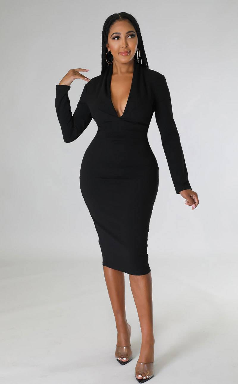 Modisches, sexy, langes, ärmelloses Wickelkleid für Damen mit tiefem V-Ausschnitt_voghion.com