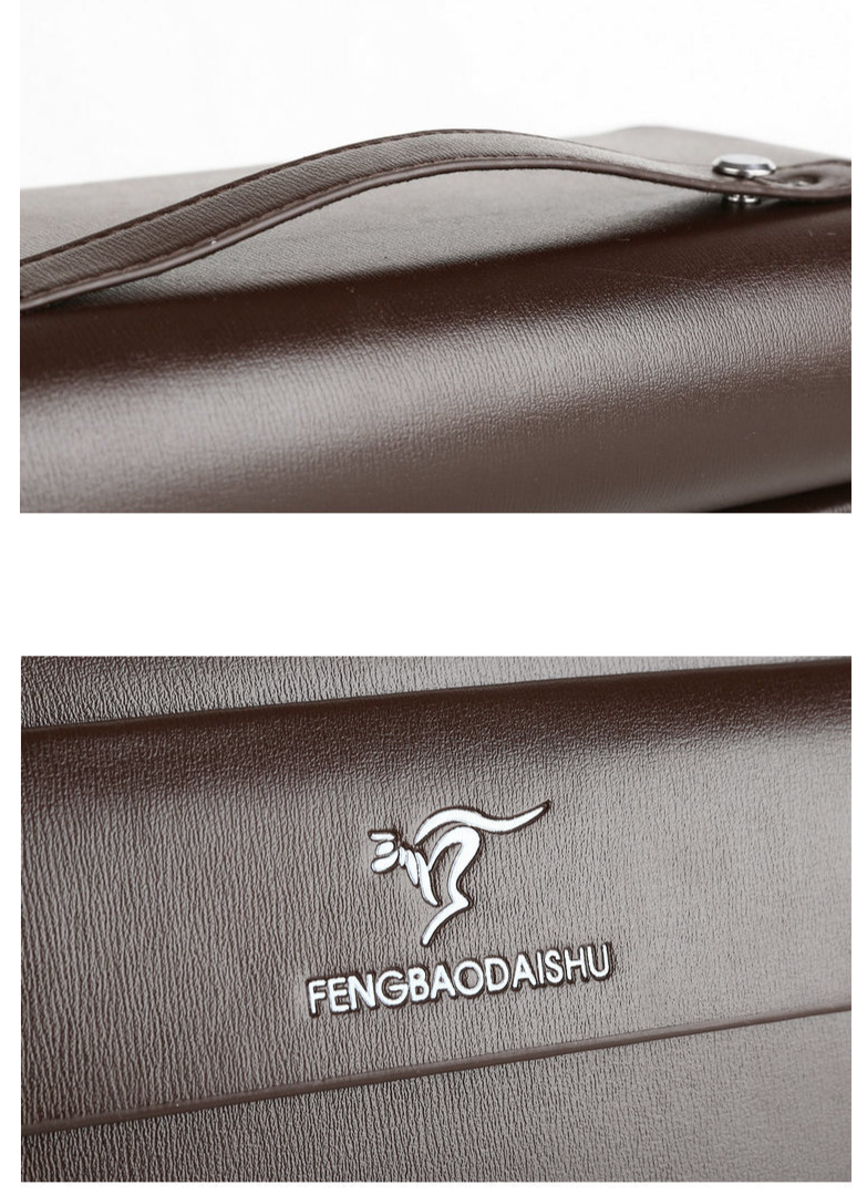 Pánské tašky pánská kabelka, dvojitý zip, psací taška, pánská business casual, velkokapacitní psací taška, pánská kabelka na zápěstí_voghion.com