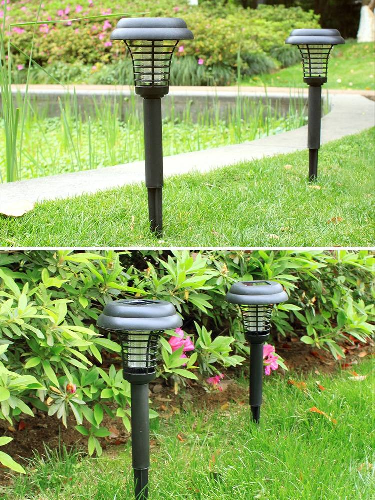 Solarbetriebene Mückenvernichterlampe – Wasserdichter LED-Insektenvernichter für den Außenbereich für Garten, Terrasse, UV-Licht und Stromnetz zur effektiven Insektenbekämpfung_voghion.com