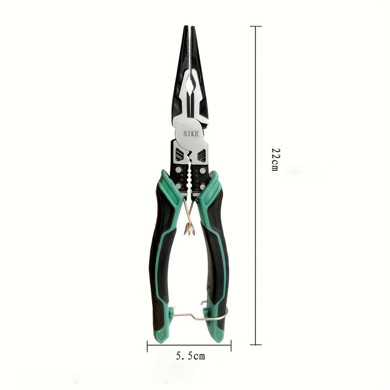 Alicates de corte diagonal multifunción profesionales con pelacables y crimpadora. Hoja de acero de alto carbono para uso industrial. Corte de cables._voghion.com
