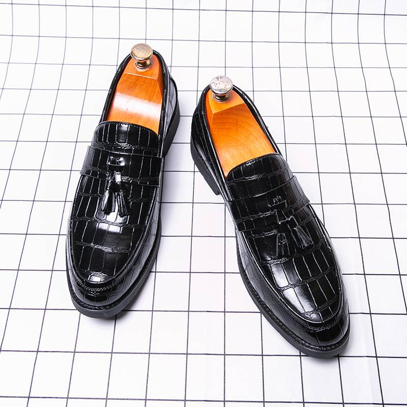 Neue Mode aus echtem Leder Quaste Business Casual Loafer Schuhe für Männer Schwarze Business Formale Lederschuhe für den täglichen Büro Casual Herrenschuhe für Dr_voghion.com