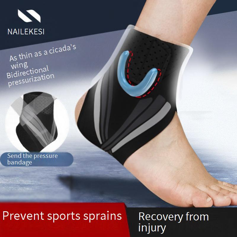 Professional Ankle Brace For Sprain Recovery & Sports Support - Breathable Compression Sleeve With U-Shaped Silicone & Figure-8 Strap - Football_voghion.com