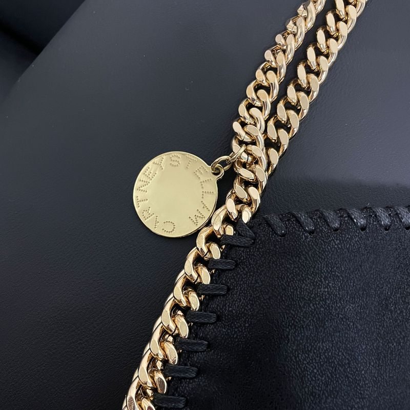 Stella Mccarey Falabella Große Einkaufstasche Designertasche Damen Schwarz Einkaufskette Taschen Geldbörse Messenger Leder Handtaschen_voghion.com