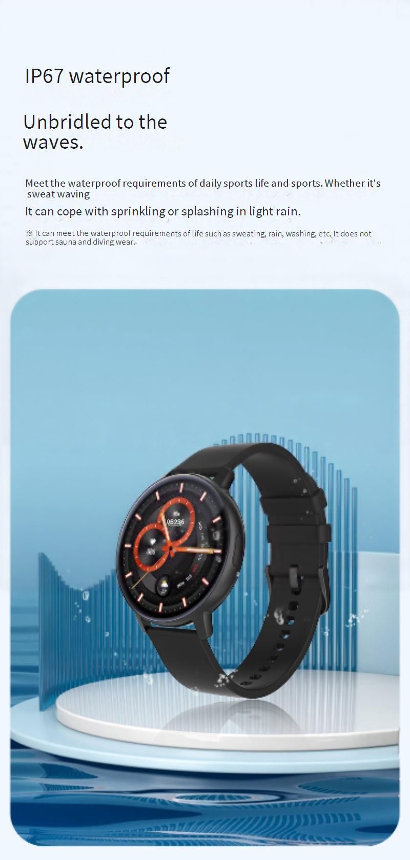 S48T Smartwatch mit Bluetooth-Anrufen – Fitness-Tracker mit rundem Touchscreen zur Überwachung von Herzfrequenz, Blutdruck und Schlaf_voghion.com
