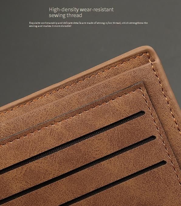 Men's Slim Zip Around Wallet With Multiple Card Slots – Vintage PU Leather RFID Blocking Bifold Wallet For Cash & Cards_voghion.com