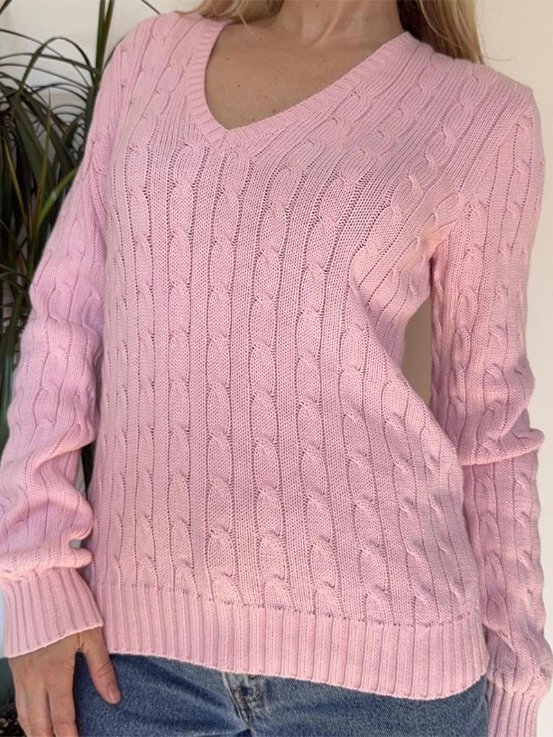 Casual Simple Long-sleeved Solid-color Woolen Sweater Women's Clothing 2025 Autumn And Winter_voghion.com
