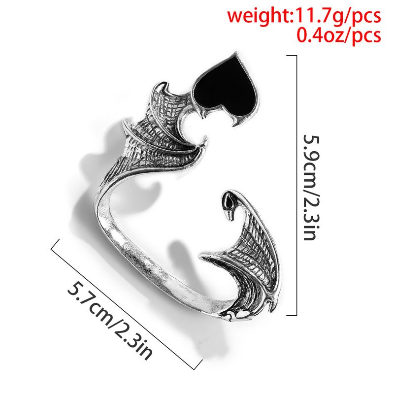 Halloween Jewelry Masquerade Jewelry Terrifying Jewelry Vintage Elf Wing Ear Cuff Halloween Gothic Oil Drop Heart Earrings_voghion.com