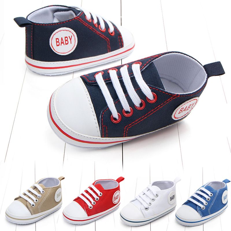 Zapatos de lona para caminar para bebés de 0 a 1 año con suela blanda para primavera y otoño 0106 Total_voghion.com