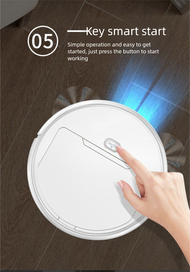 Smart Robot Vacuum Cleaner 3-in-1 Household Mopping Automatic Vacuuming And Washing Integrated Control Sweeping Machine_voghion.com