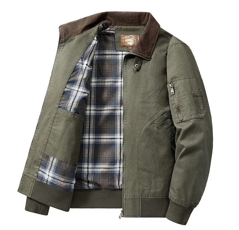 MA1 Cotton WorkJacket Men's Retro Green Plus Size Denim Jacket 2024 Spring MA-1 Tactical Windproof Baseball Suit Coat_voghion.com