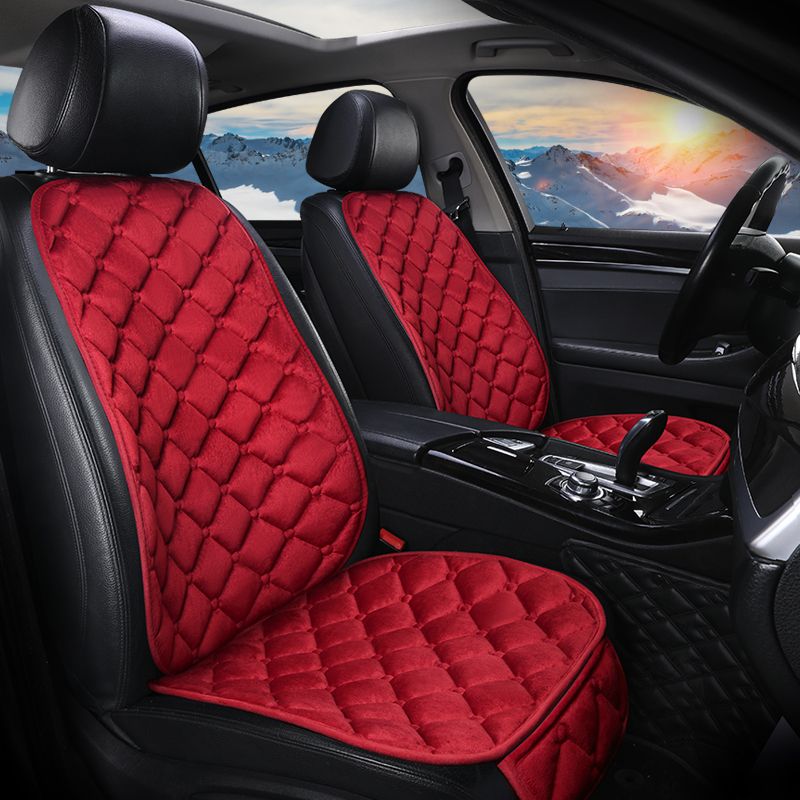 Autoabdeckungsschutz Universal Winter Warm Auto Rücksitzschutzbezüge Rückenkissen Dreiteilig_voghion.com