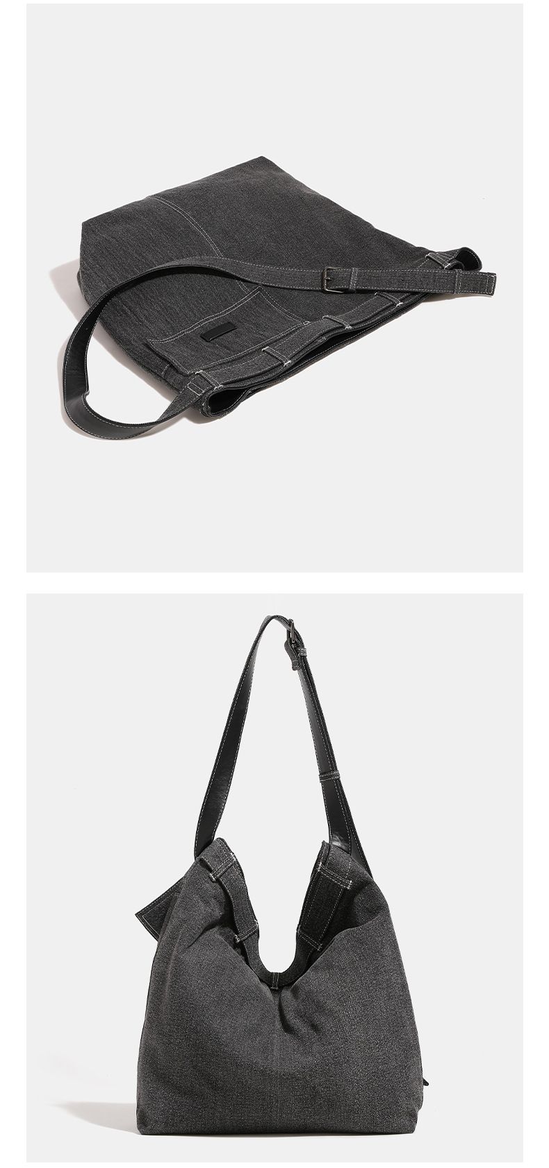 Bolsa transversal grande de outono e inverno, bolsa jeans, bolsa de ombro multifuncional American Hottie 2025, nova, Cento e Um_voghion.com