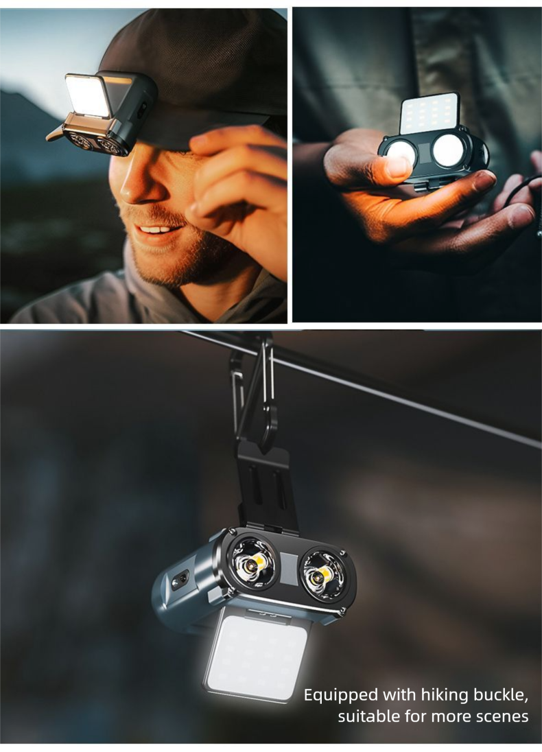Lampada frontale a clip con sensore di luce potente Wolsen Owl per pesca notturna, portatile, luminosa, con standby ultra lungo, multifunzionale, LED_voghion.com