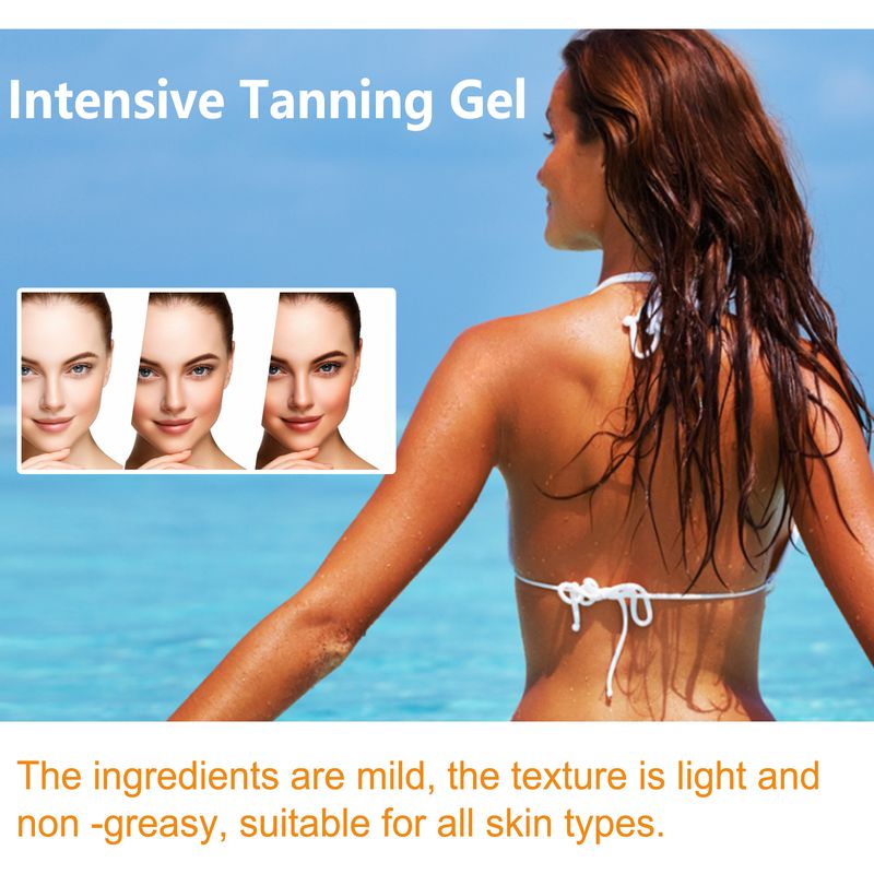 EELHOE Intensive Tanning Gel, Beach Tanning Wheat Tan Is Light And Non-Greasy_voghion.com