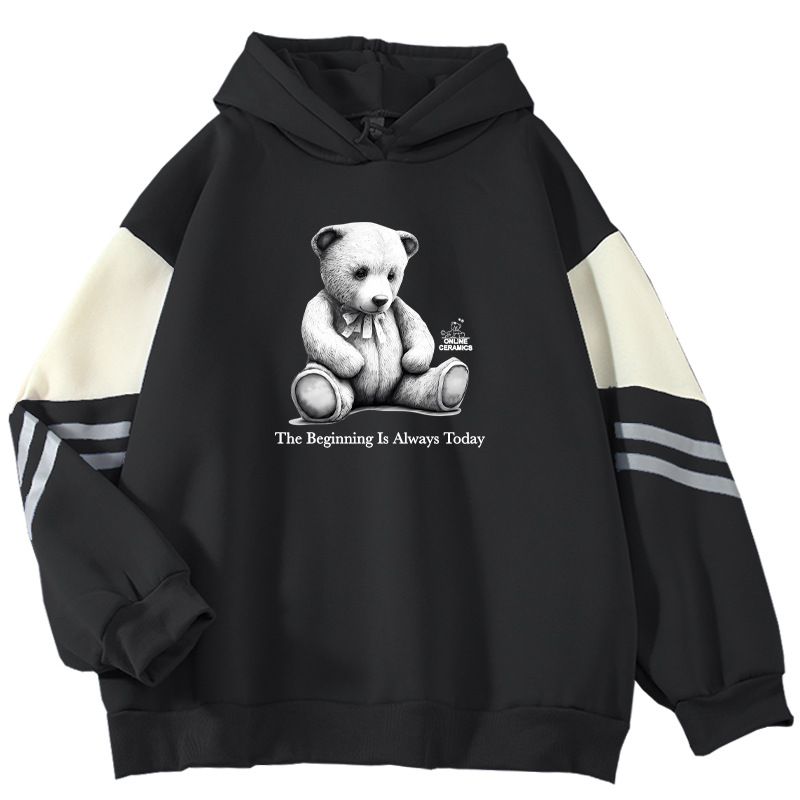 Color Block High-End The Beginning Is Always Today Cool Internet Celebrity Long Sleeve Sweatshirt_voghion.com