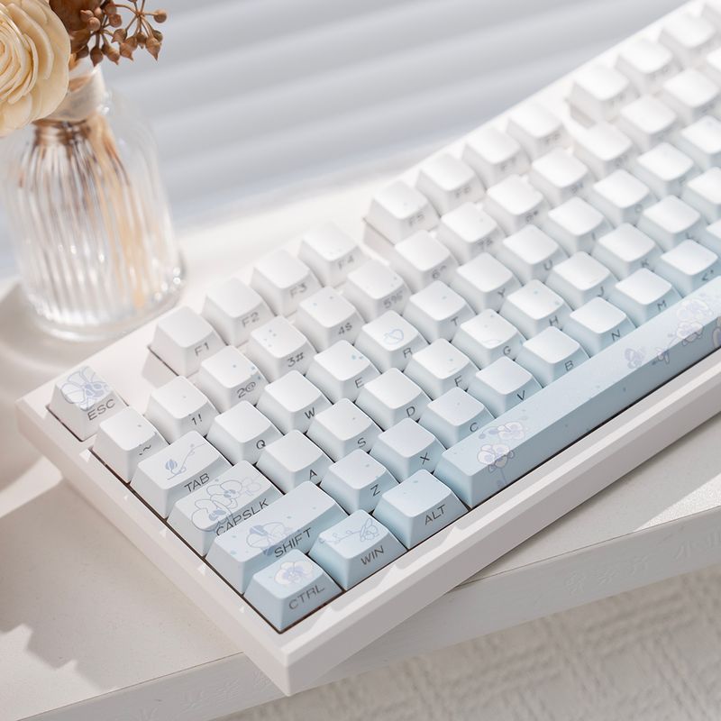 Teclado Walking Cat M108 Nical con grabado lateral, degradado, transparente, inalámbrico, con cable, para oficina, con sonido Mahjong Z108_voghion.com