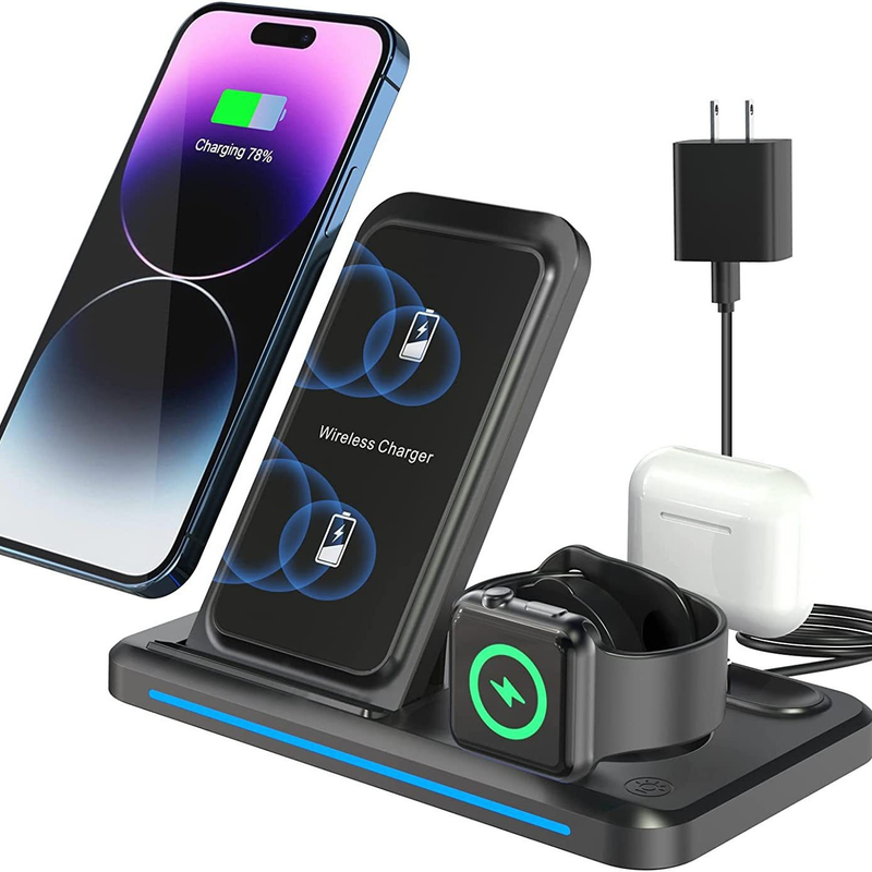 Private Three Wireless Multiple In One Foldable Model Suitable For 8-15 15W Fast Charging_voghion.com