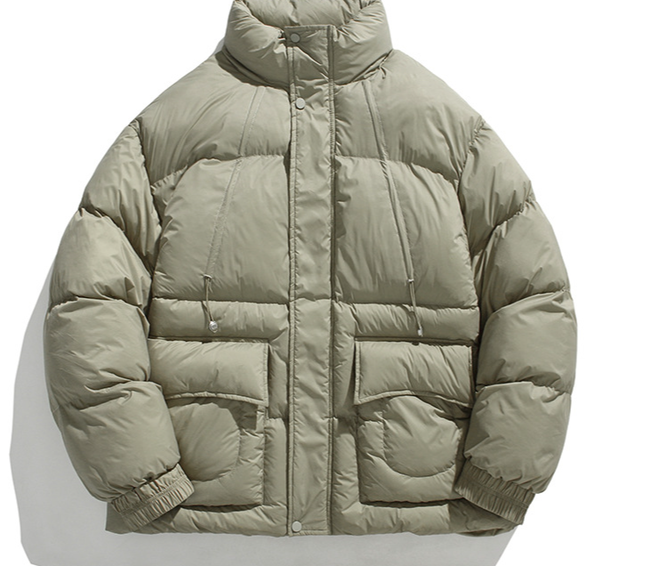 Abbigliamento da uomo Nuova giacca semplice imbottita in cotone con collo rialzato_voghion.com
