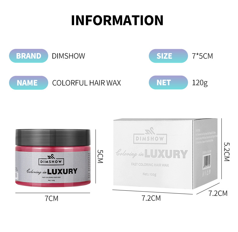 Temporary Hair Color Wax Diy Mud One-time Molding Paste Dye Cream Hair Gel for Hair Coloring Styling_voghion.com