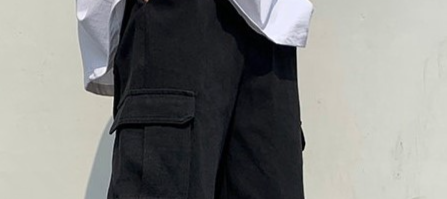 Men's Clothing Cotton White Loose Multi Pocket Functional Style Casual Work Pants_voghion.com
