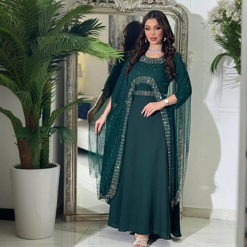 2025 Novo Vestido Feminino Abaya Diamante Vestido de Noite Robe_voghion.com