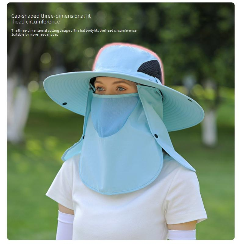Women's 12CM Wide Brim Sun Hat - UPF 50+ Full Face & Neck Protection For Hiking & Travel (Summer Outdoor Essential)_voghion.com