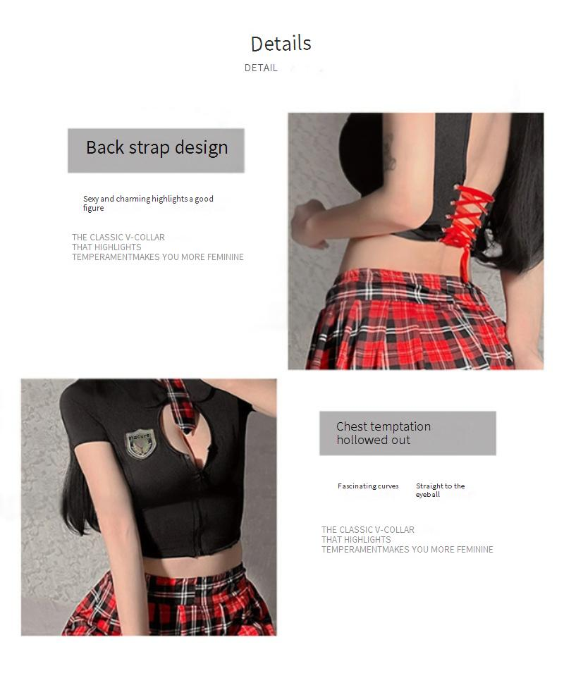 Sexy Sailor Schoolgirl Costume - Roleplay Jk Uniform With Tie, Mini Skirt & Panties | Soft Milk Silk Fabric | One Size Fits Most | Lolita, Cosplay_voghion.com